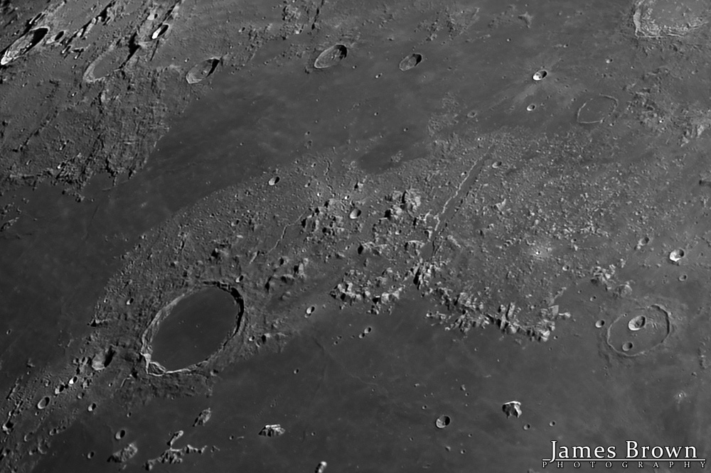 The Moon (Plato, Montes Alpes & Vallis Alpes): James Brown