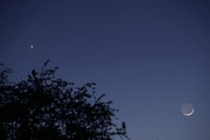 Earthshine, Moon and Venus by Andrew Atterbury