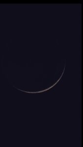 Thin crescent Moon by Trevor Wood