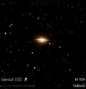 M104 Sombrero Galaxy by Calley Wilkinson